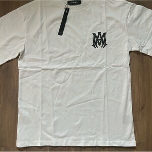 AMIRI White Short Sleeve Tee Classic Design